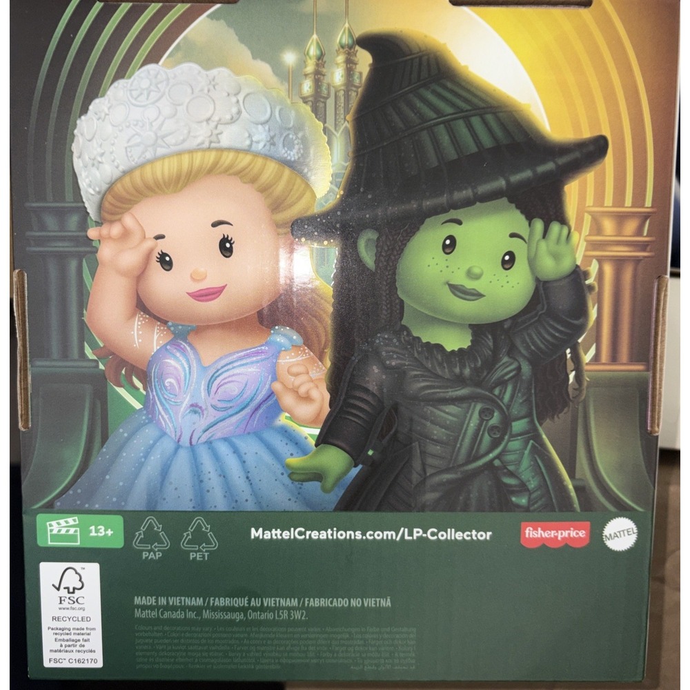 Fisher Price Little People Collector Wicked Set Sealed Box Glinda Elphaba NEW - Picture 6 of 10